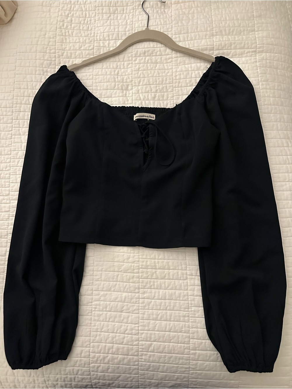 Black Long-Sleeve Top- Abercrombie